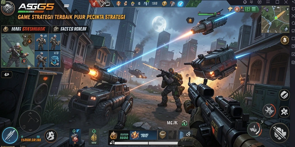 Tampilan gameplay ASG55 yang seru dan mendetail.
