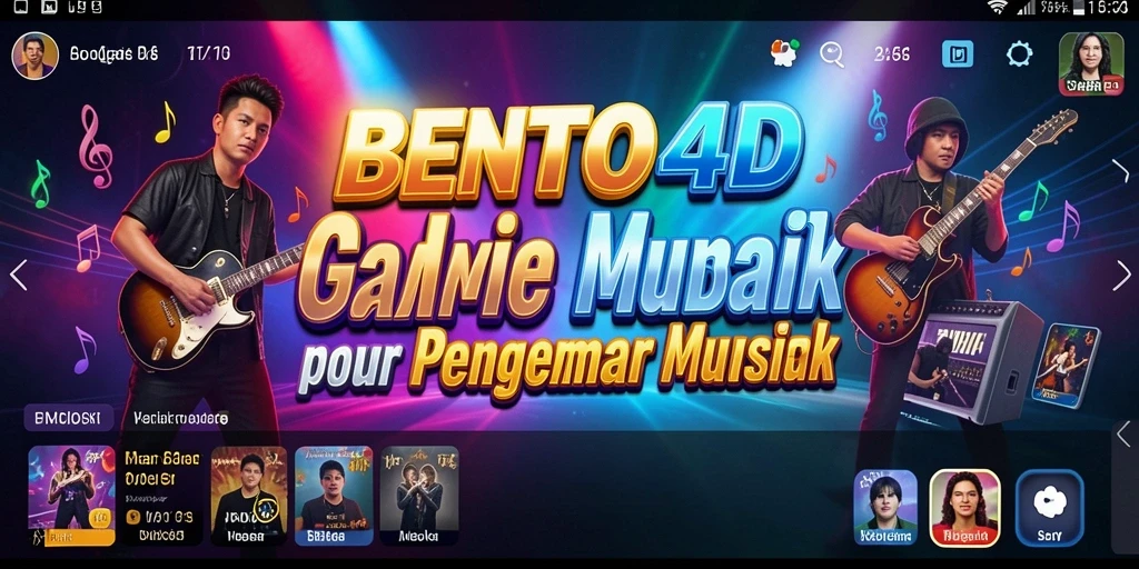 Screenshot BENTO4D menunjukkan pemain bersenang-senang dengan musik.