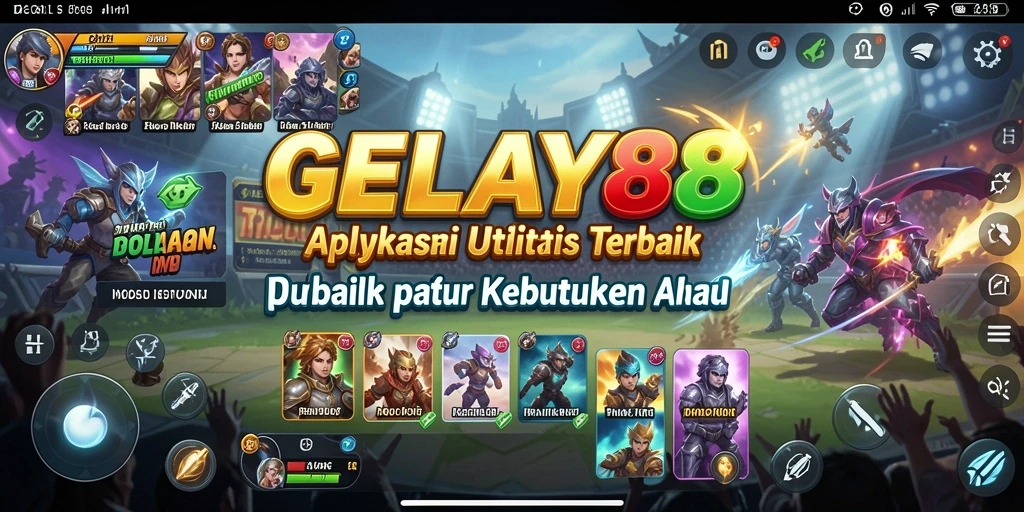 Tampilan utama GELAY88 dengan fitur-fitur utilitas yang lengkap.