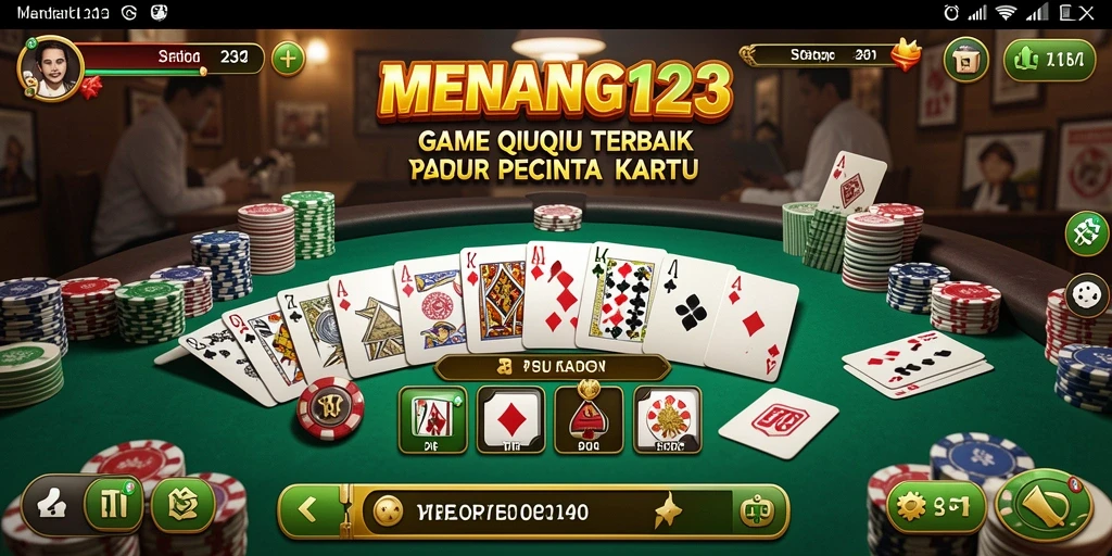 Screenshot menunjukkan serunya bermain QiuQiu di MENANG123.