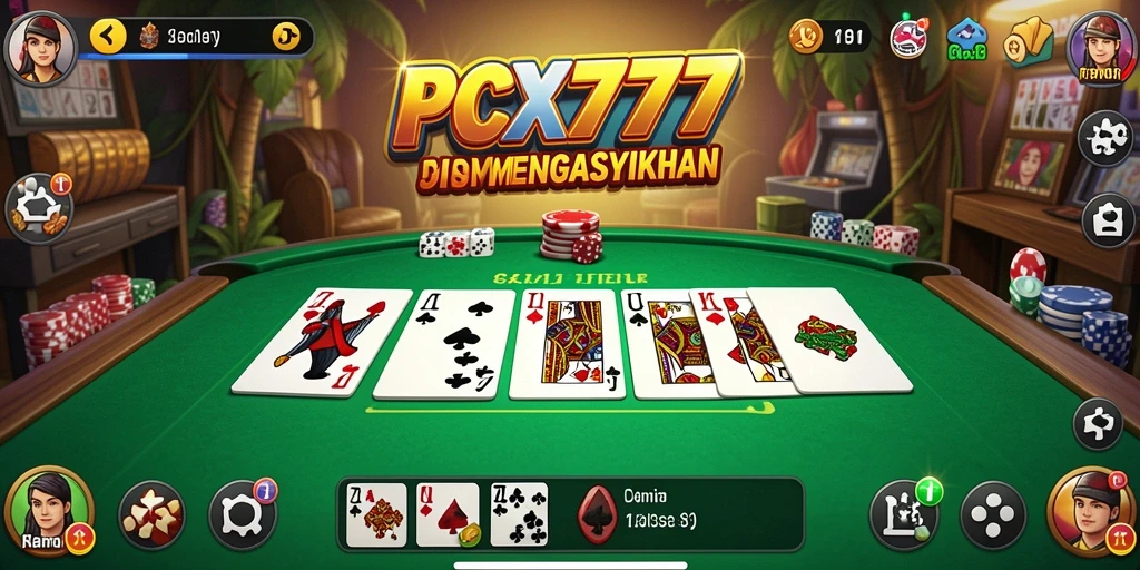 Screenshot gameplay PCX777 yang menunjukkan keseruan bermain Domino.