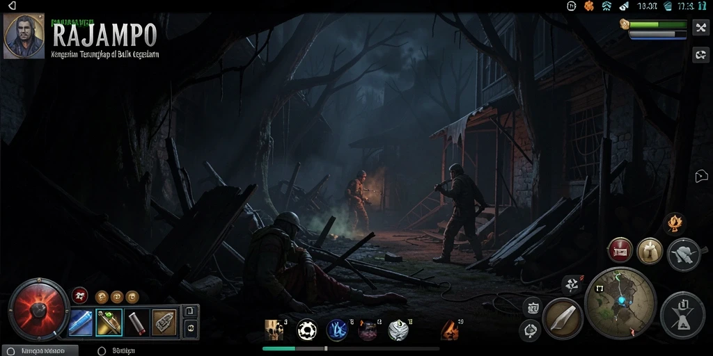 Screenshot menampilkan gameplay RAJAMPO yang penuh ketegangan.